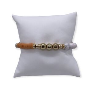 NWT Wool + Pepper Co. Marble + Gold Bracelet